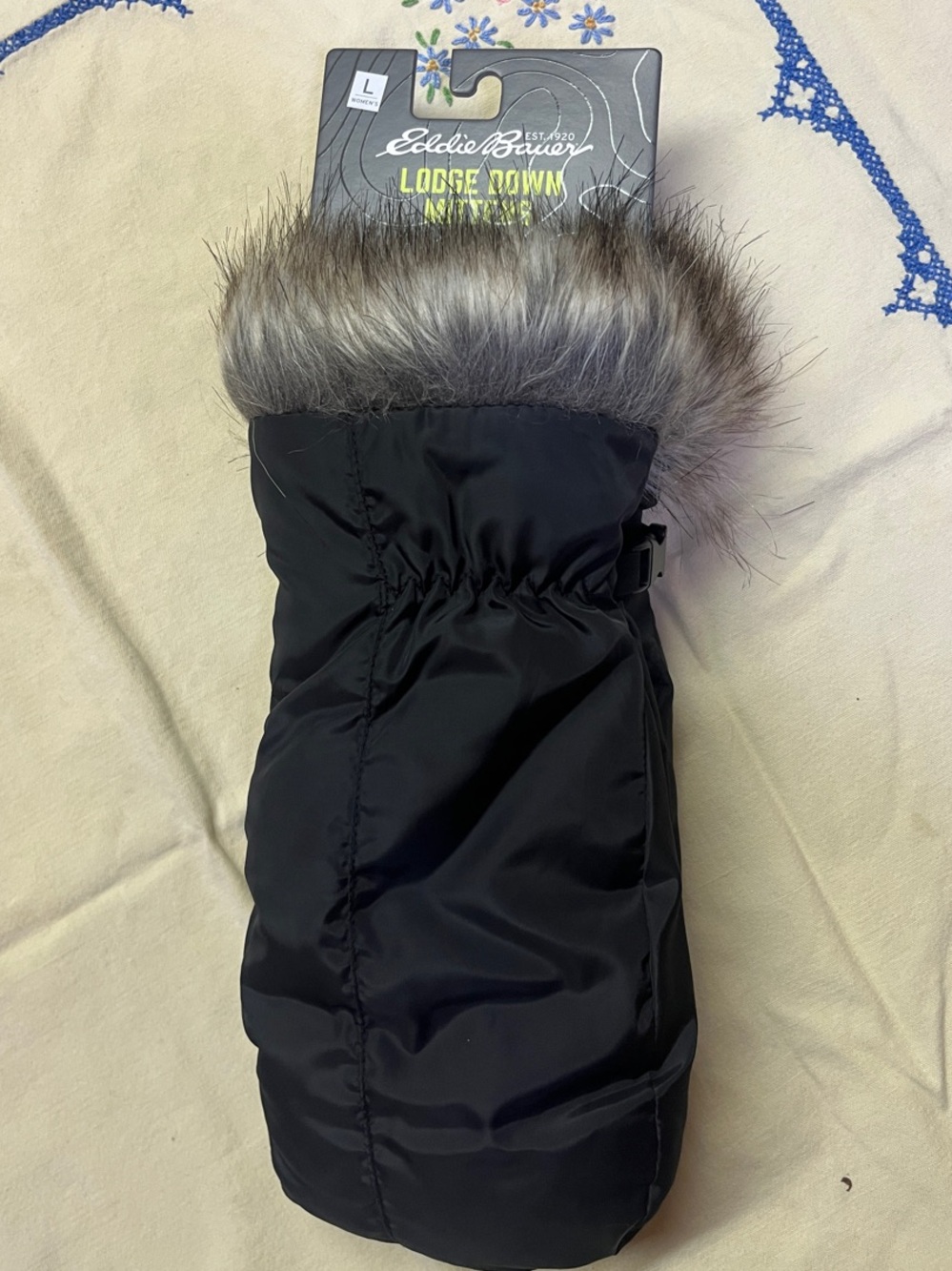 Eddie Bauer Black Lodge Down Mittens
